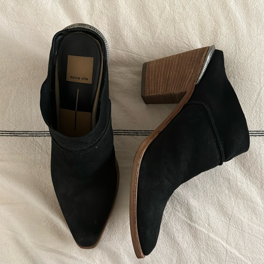 Dolce Vita Western Style chunky heel mules